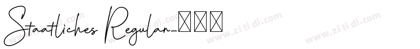 Staatliches Regular字体转换